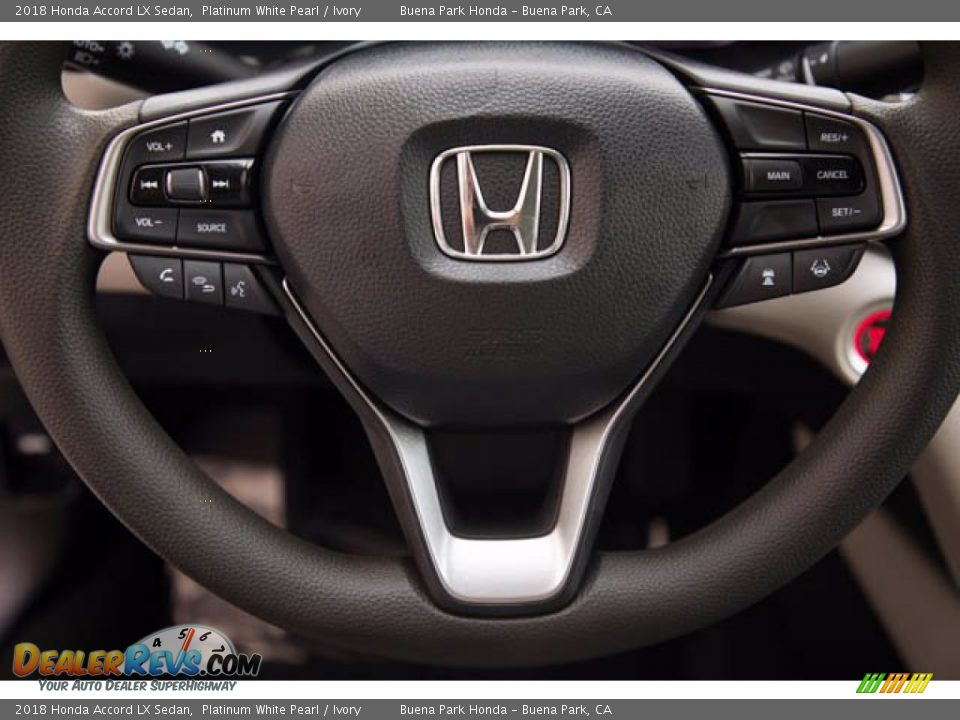 2018 Honda Accord LX Sedan Platinum White Pearl / Ivory Photo #15