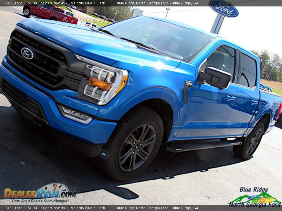 2021 Ford F150 XLT SuperCrew 4x4 Velocity Blue / Black Photo #26