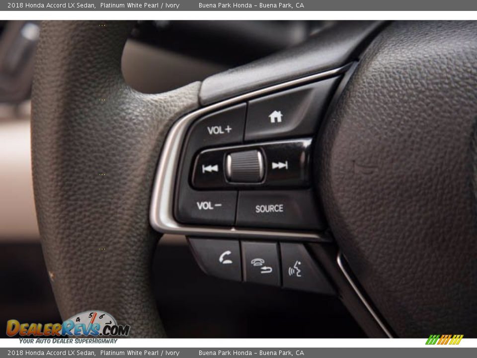 2018 Honda Accord LX Sedan Platinum White Pearl / Ivory Photo #16