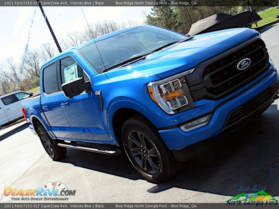 2021 Ford F150 XLT SuperCrew 4x4 Velocity Blue / Black Photo #27