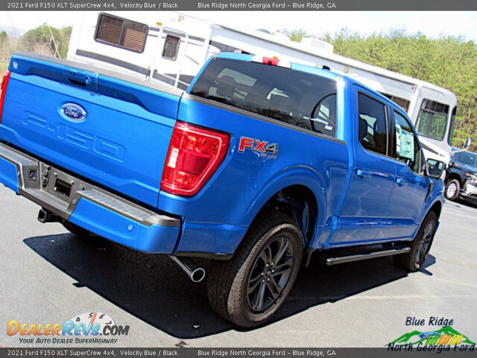 2021 Ford F150 XLT SuperCrew 4x4 Velocity Blue / Black Photo #28