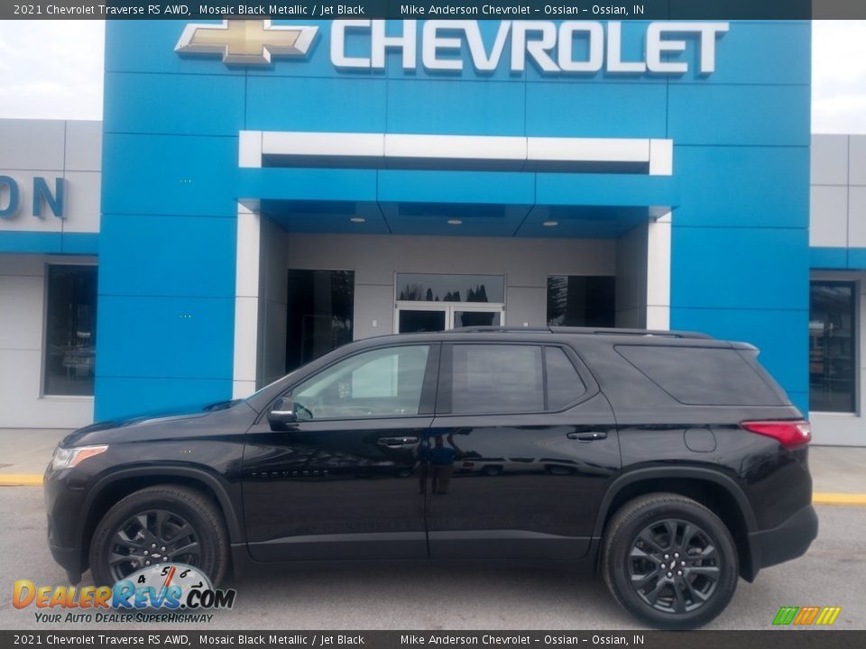 2021 Chevrolet Traverse RS AWD Mosaic Black Metallic / Jet Black Photo #1