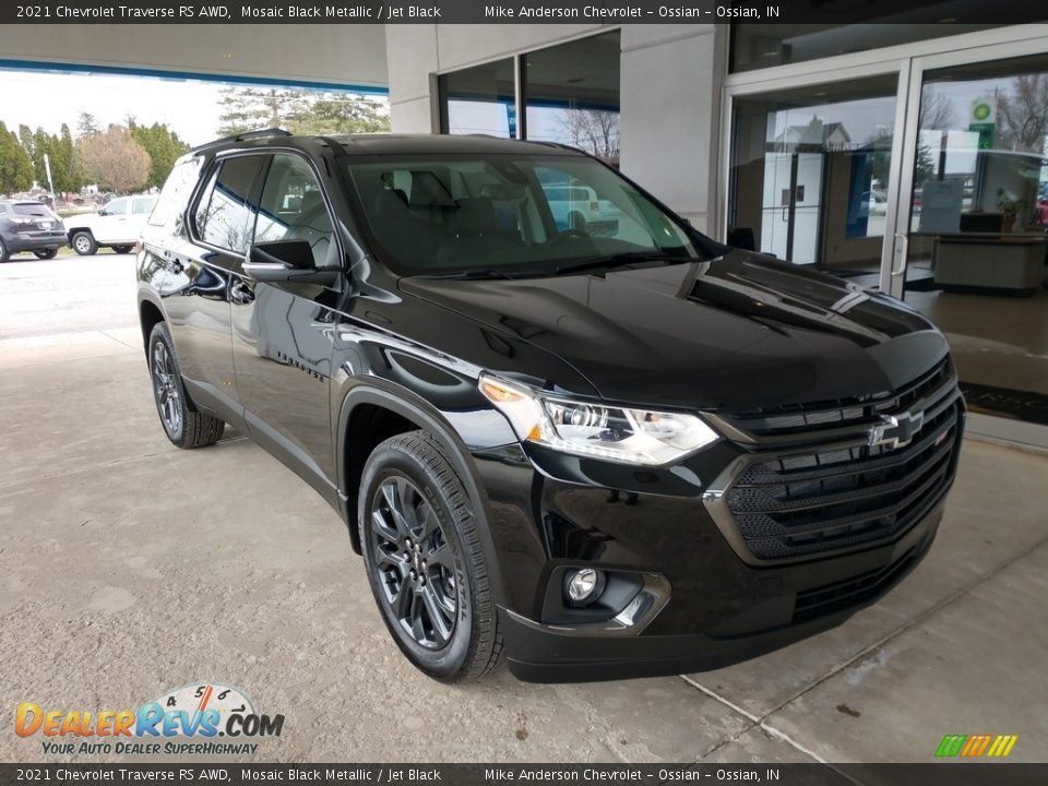 2021 Chevrolet Traverse RS AWD Mosaic Black Metallic / Jet Black Photo #2