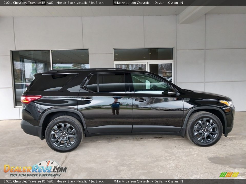 2021 Chevrolet Traverse RS AWD Mosaic Black Metallic / Jet Black Photo #3