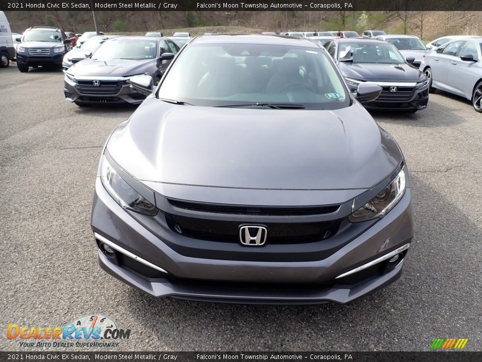 2021 Honda Civic EX Sedan Modern Steel Metallic / Gray Photo #6