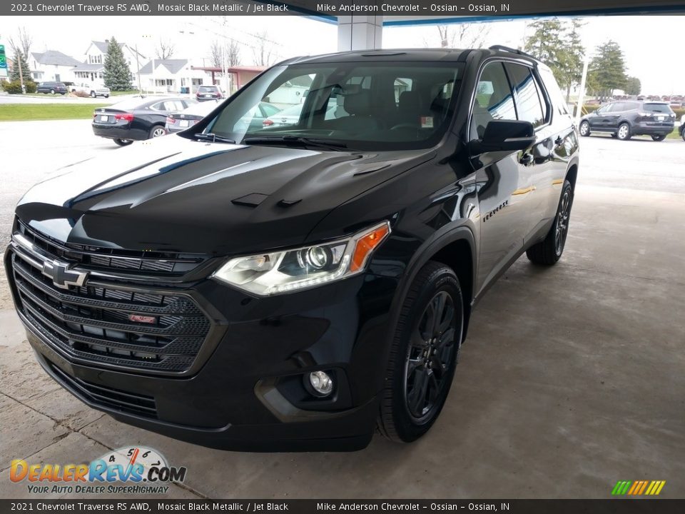 2021 Chevrolet Traverse RS AWD Mosaic Black Metallic / Jet Black Photo #10