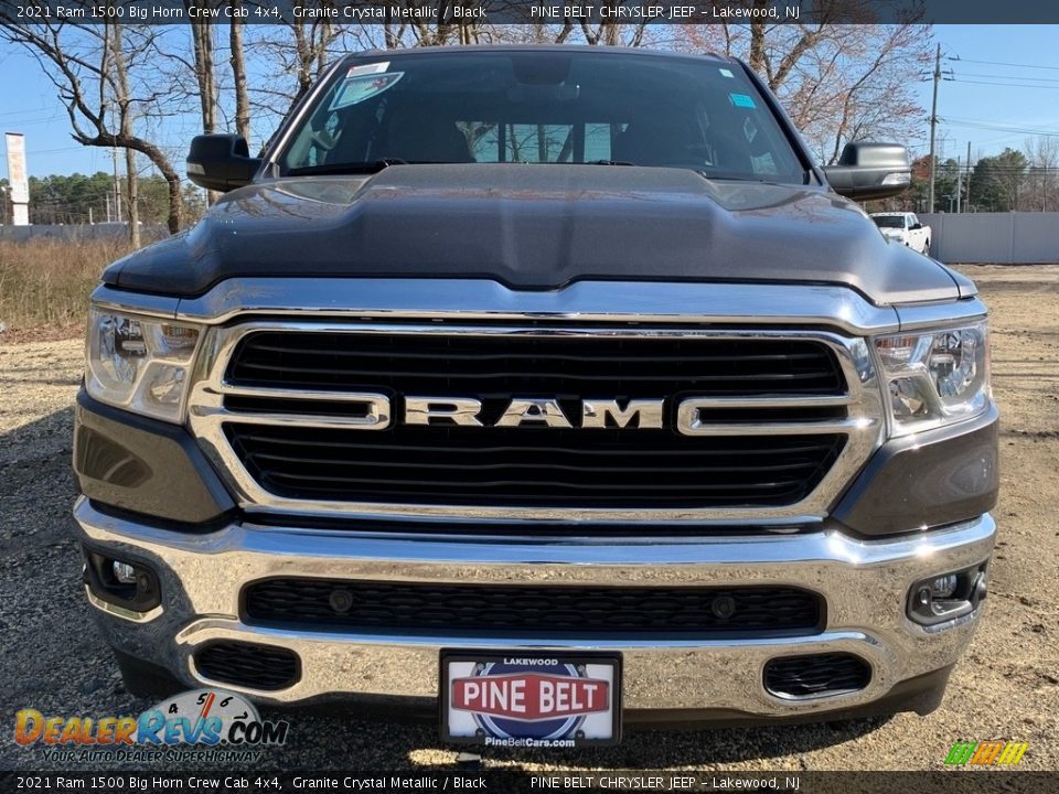2021 Ram 1500 Big Horn Crew Cab 4x4 Granite Crystal Metallic / Black Photo #3