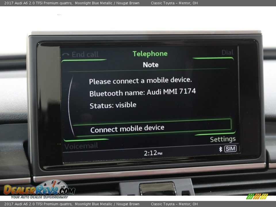 2017 Audi A6 2.0 TFSI Premium quattro Moonlight Blue Metallic / Nougat Brown Photo #12