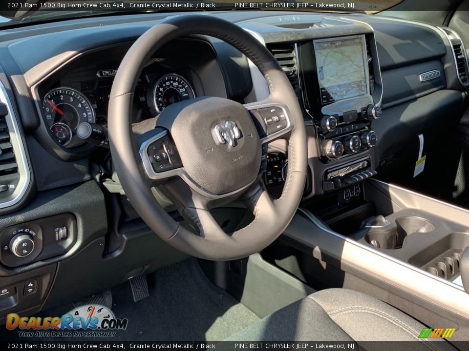 2021 Ram 1500 Big Horn Crew Cab 4x4 Granite Crystal Metallic / Black Photo #12