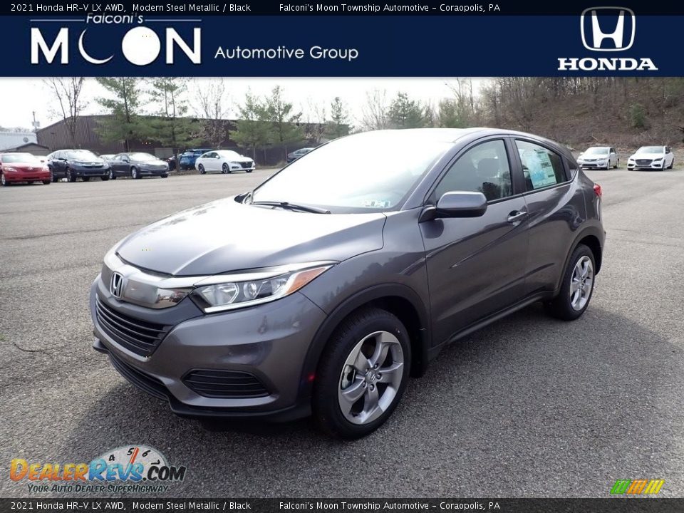 2021 Honda HR-V LX AWD Modern Steel Metallic / Black Photo #1