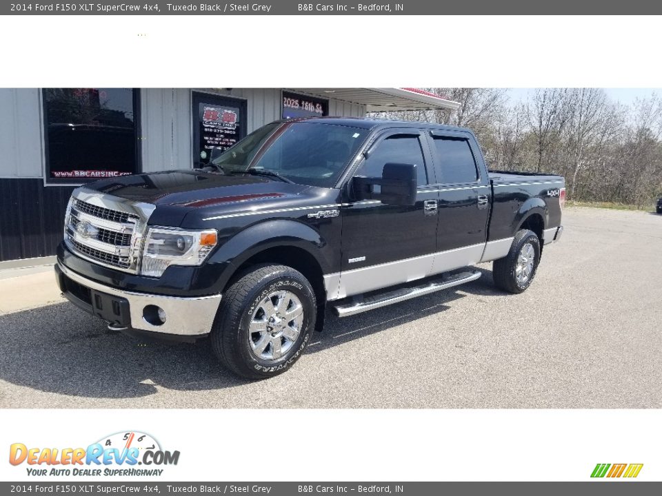 2014 Ford F150 XLT SuperCrew 4x4 Tuxedo Black / Steel Grey Photo #1