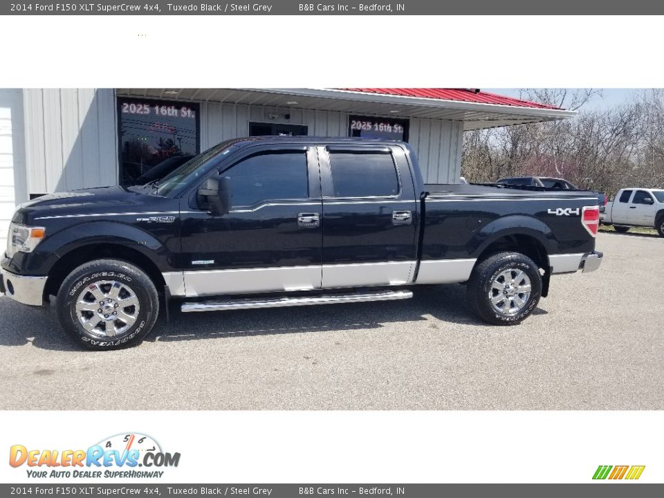 2014 Ford F150 XLT SuperCrew 4x4 Tuxedo Black / Steel Grey Photo #2