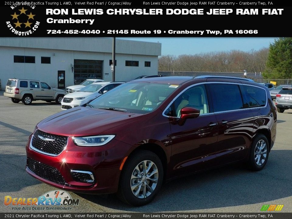 2021 Chrysler Pacifica Touring L AWD Velvet Red Pearl / Cognac/Alloy Photo #1