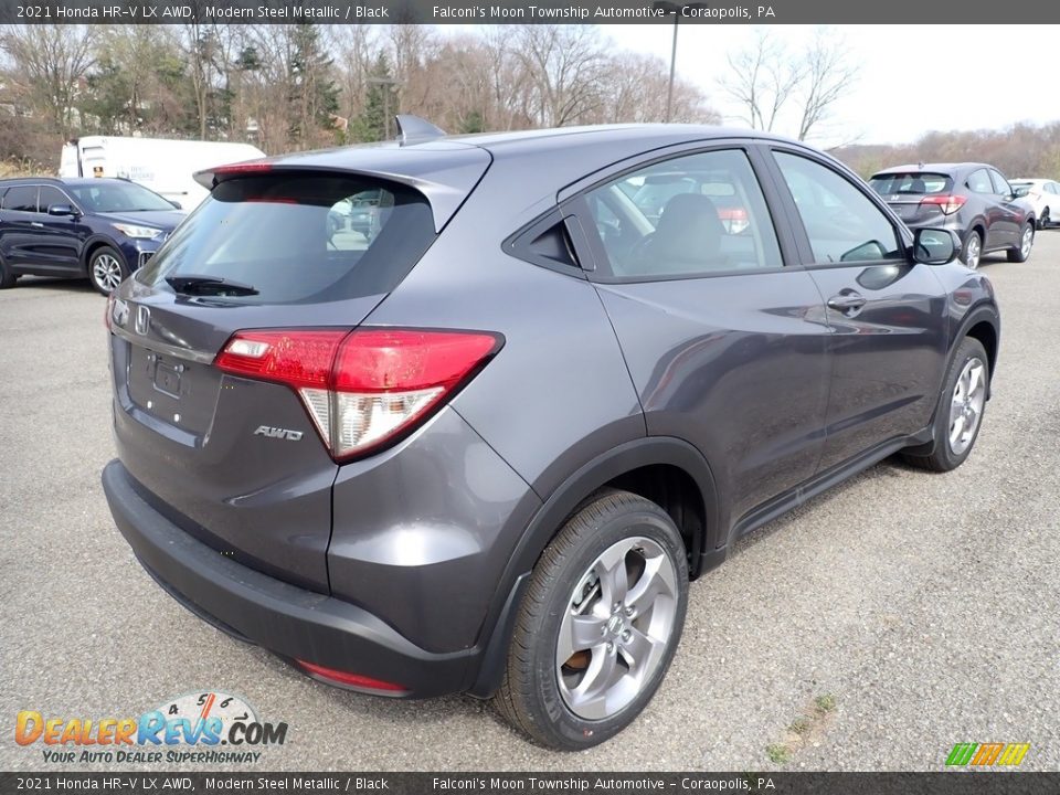 2021 Honda HR-V LX AWD Modern Steel Metallic / Black Photo #4