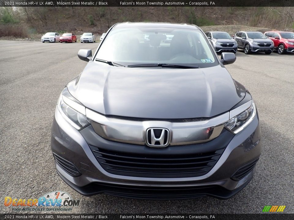 2021 Honda HR-V LX AWD Modern Steel Metallic / Black Photo #6