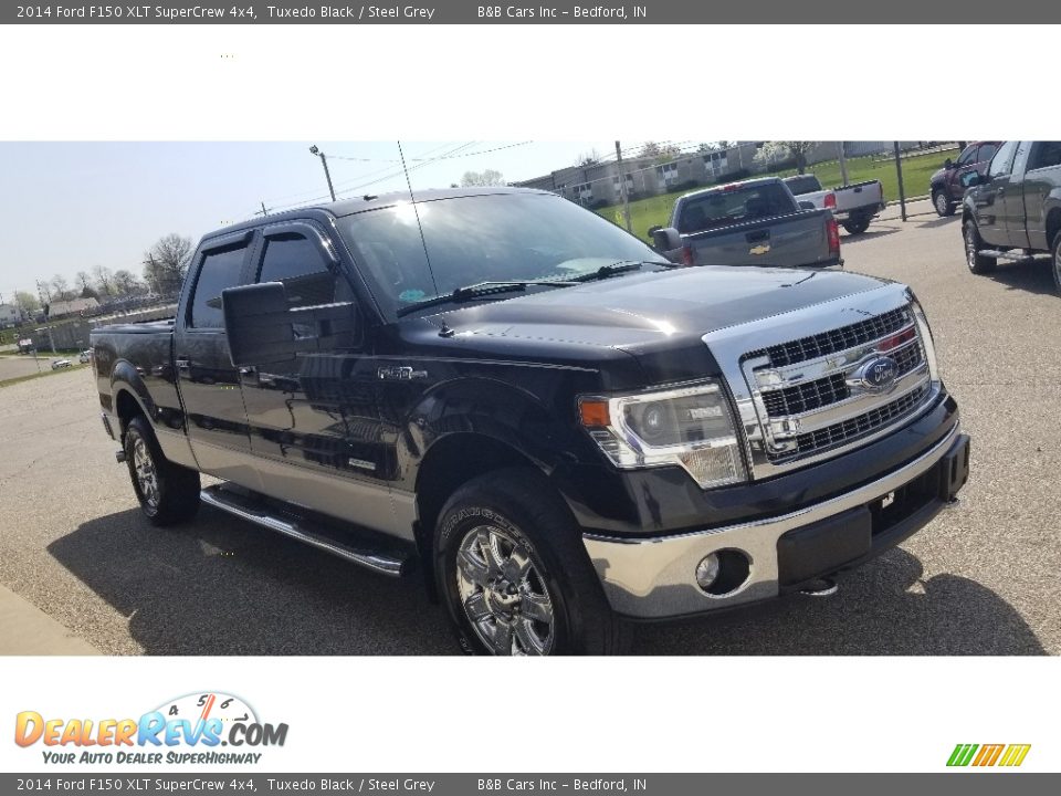 2014 Ford F150 XLT SuperCrew 4x4 Tuxedo Black / Steel Grey Photo #6