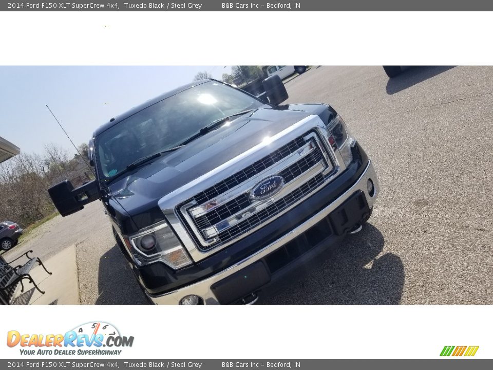 2014 Ford F150 XLT SuperCrew 4x4 Tuxedo Black / Steel Grey Photo #7
