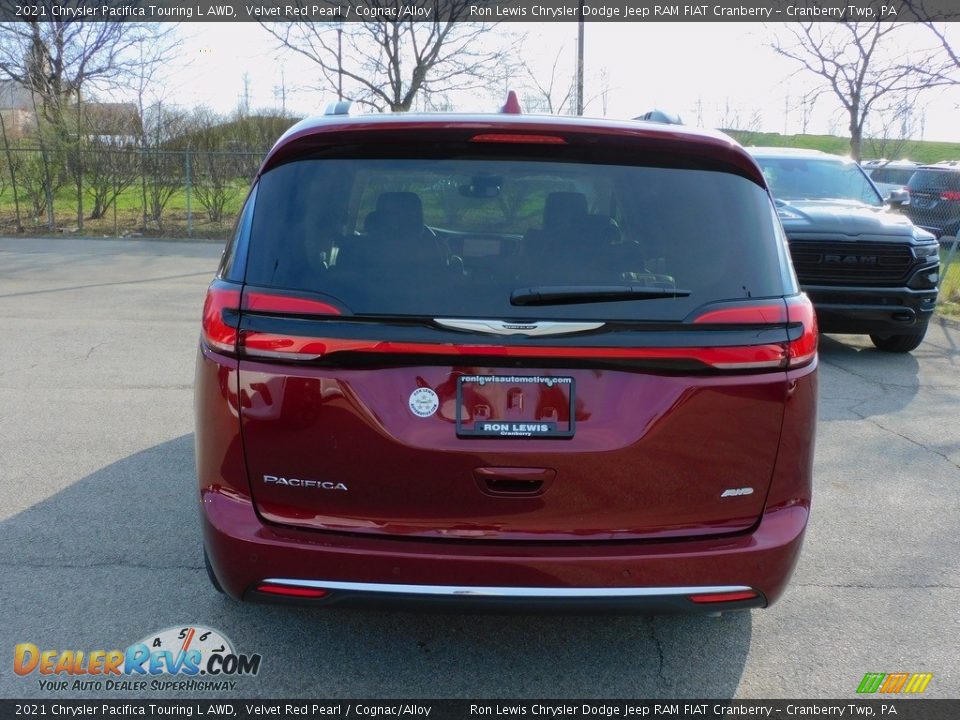 2021 Chrysler Pacifica Touring L AWD Velvet Red Pearl / Cognac/Alloy Photo #6