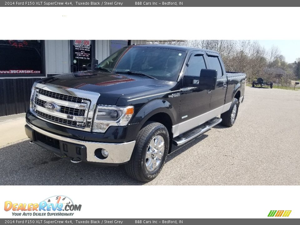 2014 Ford F150 XLT SuperCrew 4x4 Tuxedo Black / Steel Grey Photo #8