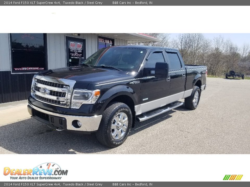 2014 Ford F150 XLT SuperCrew 4x4 Tuxedo Black / Steel Grey Photo #27