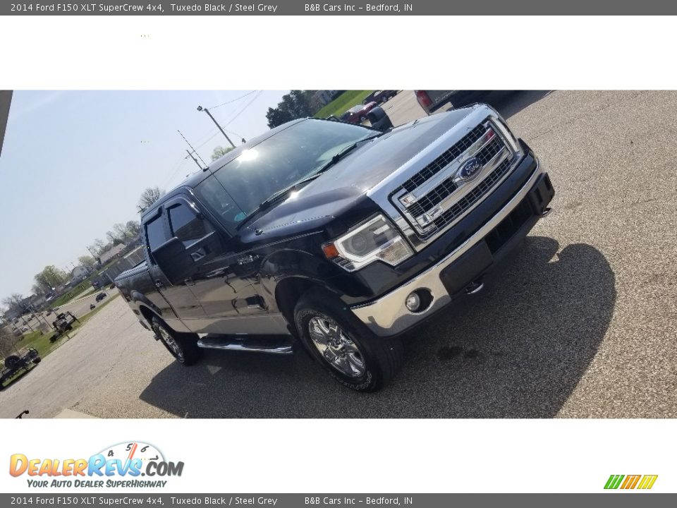 2014 Ford F150 XLT SuperCrew 4x4 Tuxedo Black / Steel Grey Photo #28