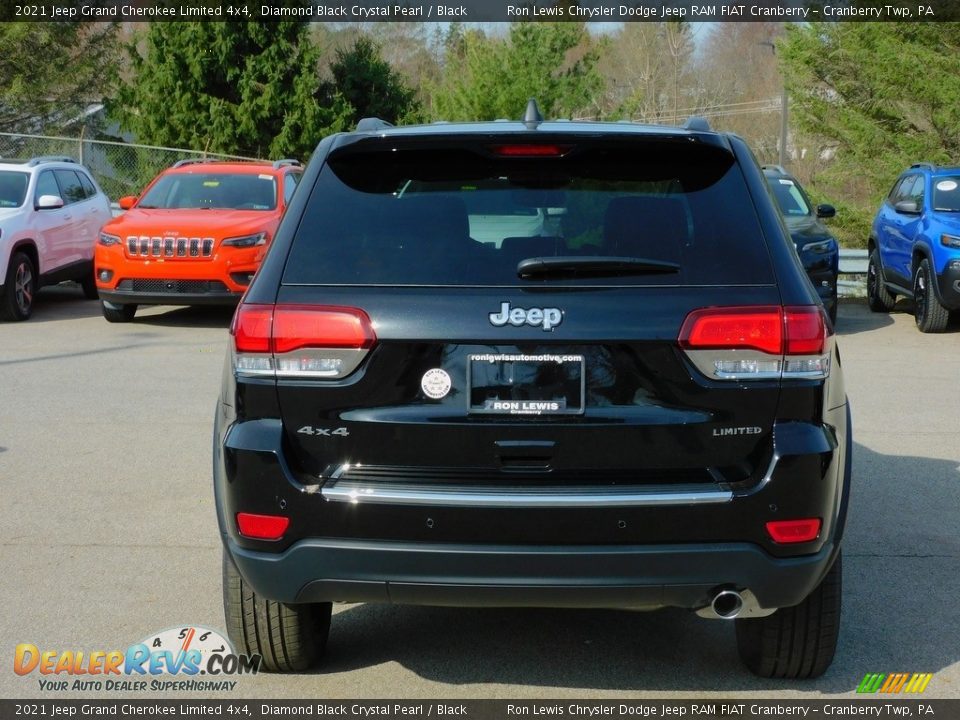 2021 Jeep Grand Cherokee Limited 4x4 Diamond Black Crystal Pearl / Black Photo #6