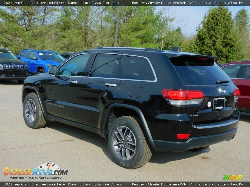 2021 Jeep Grand Cherokee Limited 4x4 Diamond Black Crystal Pearl / Black Photo #8