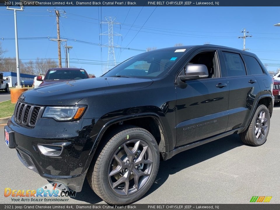 2021 Jeep Grand Cherokee Limited 4x4 Diamond Black Crystal Pearl / Black Photo #1