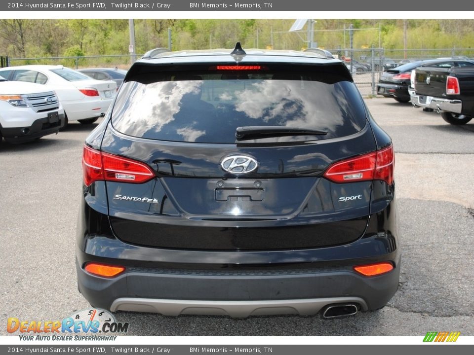 2014 Hyundai Santa Fe Sport FWD Twilight Black / Gray Photo #4