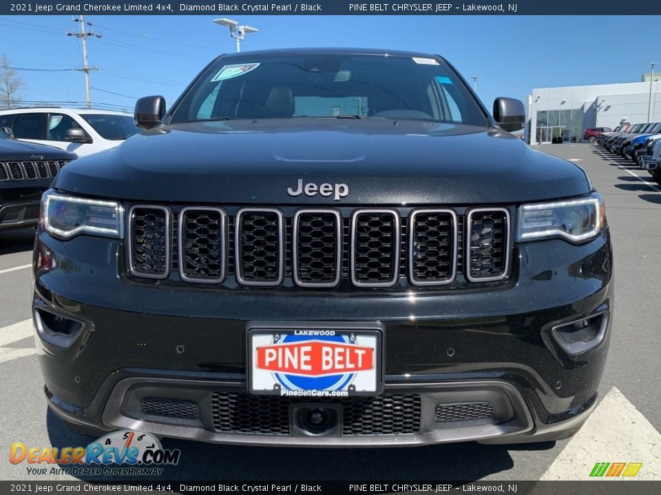 2021 Jeep Grand Cherokee Limited 4x4 Diamond Black Crystal Pearl / Black Photo #3