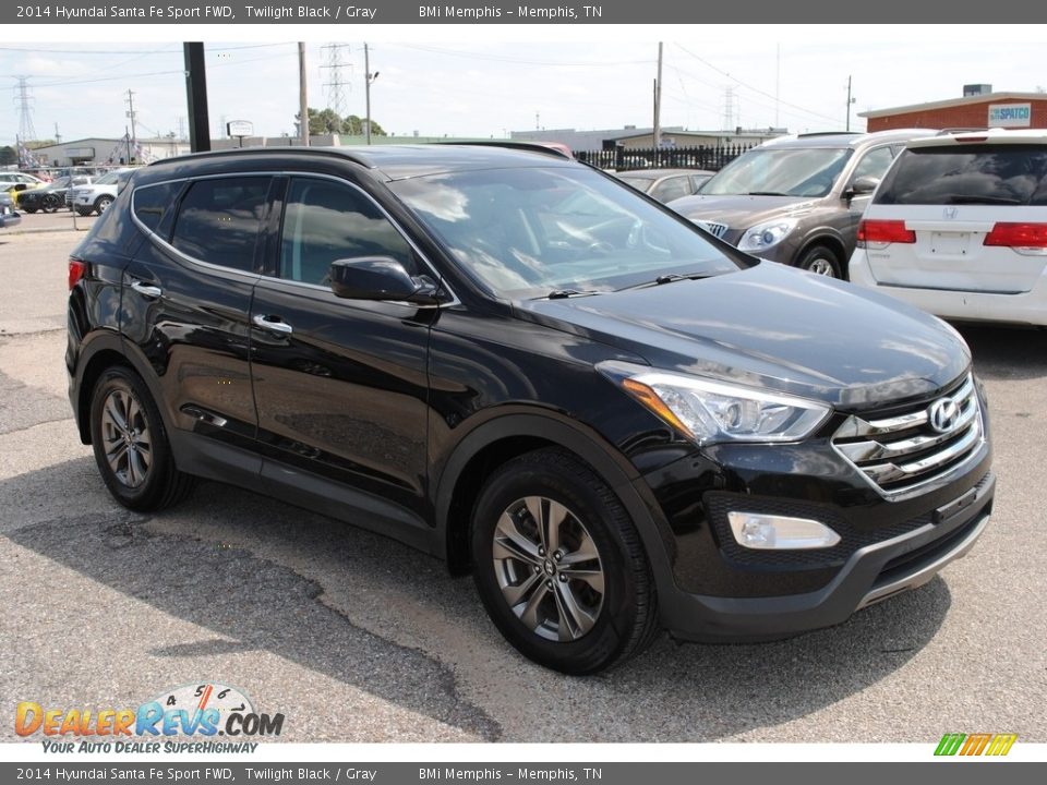 2014 Hyundai Santa Fe Sport FWD Twilight Black / Gray Photo #7