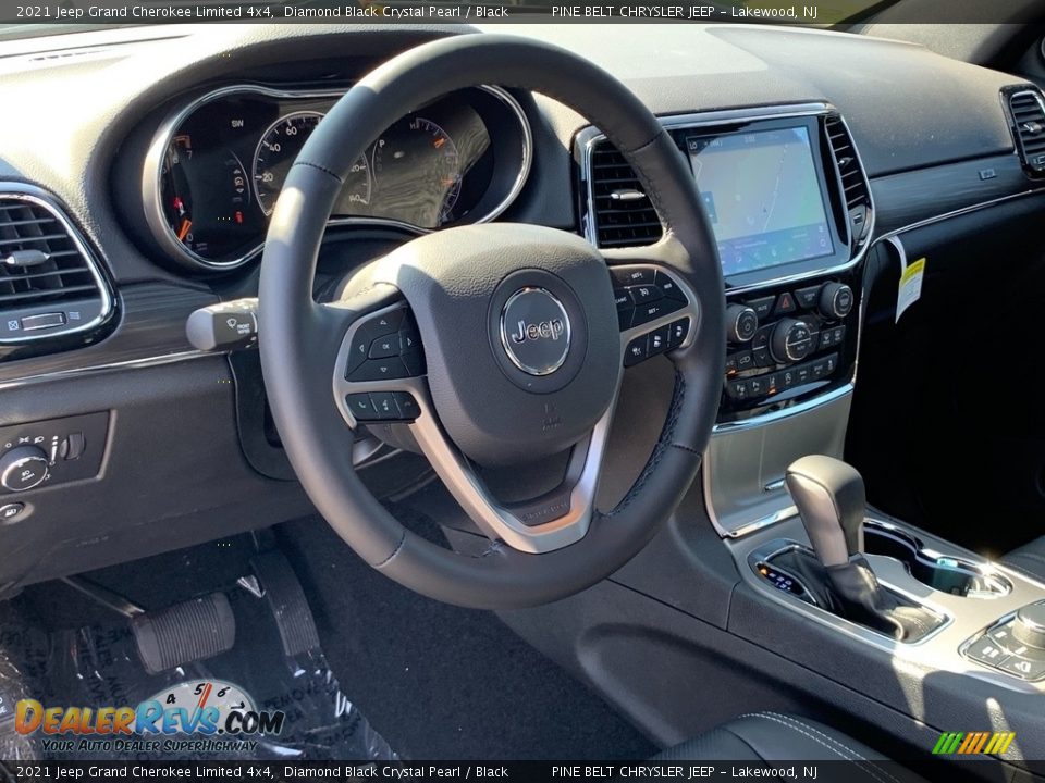2021 Jeep Grand Cherokee Limited 4x4 Diamond Black Crystal Pearl / Black Photo #12