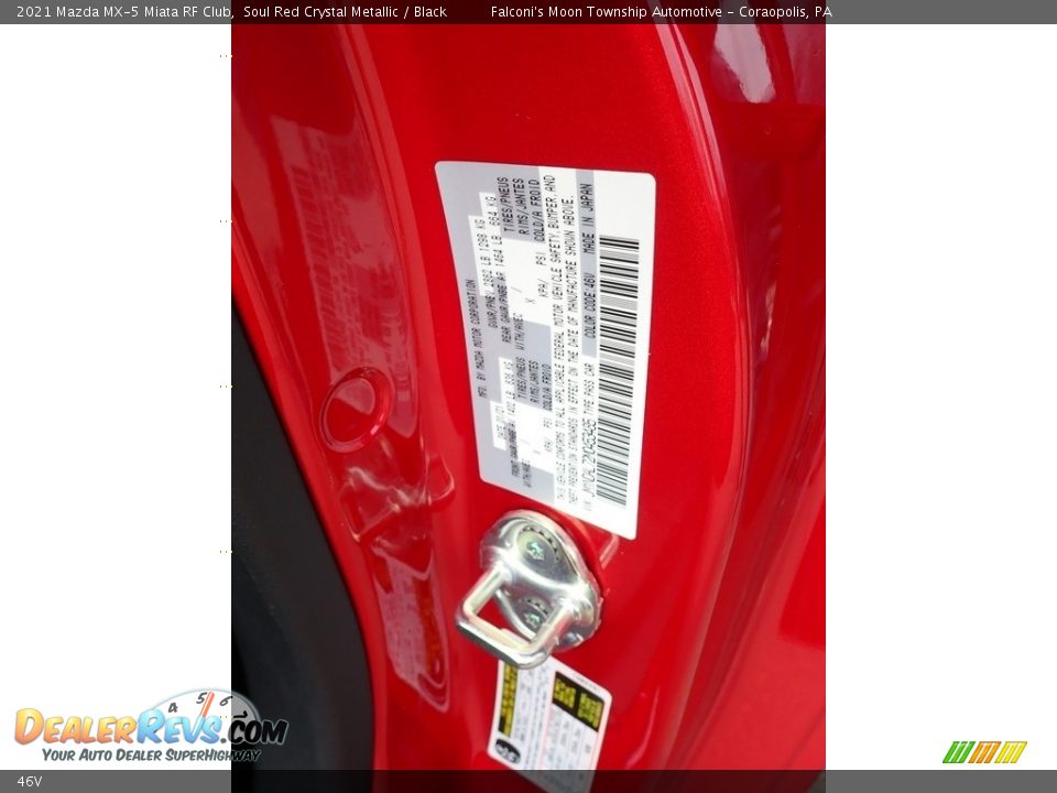 Mazda Color Code 46V Soul Red Crystal Metallic