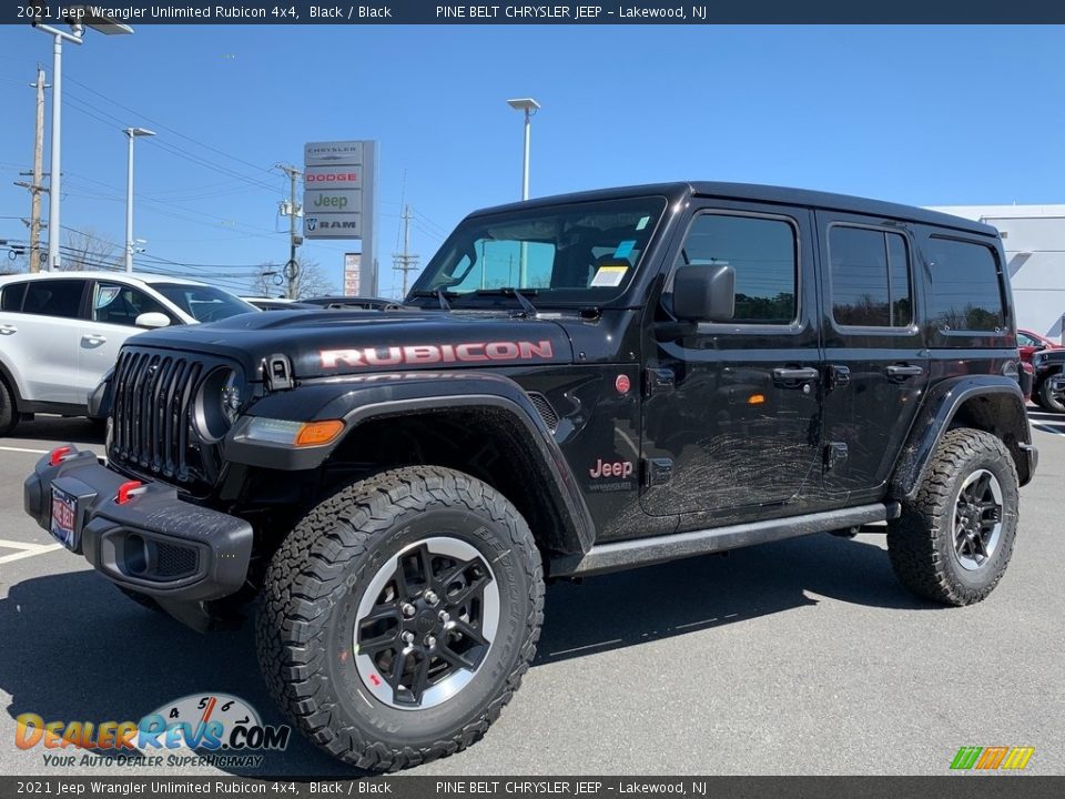 2021 Jeep Wrangler Unlimited Rubicon 4x4 Black / Black Photo #1