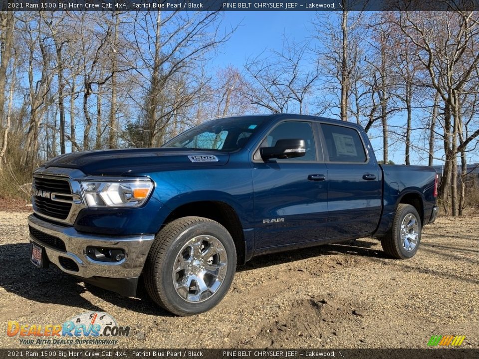 2021 Ram 1500 Big Horn Crew Cab 4x4 Patriot Blue Pearl / Black Photo #1