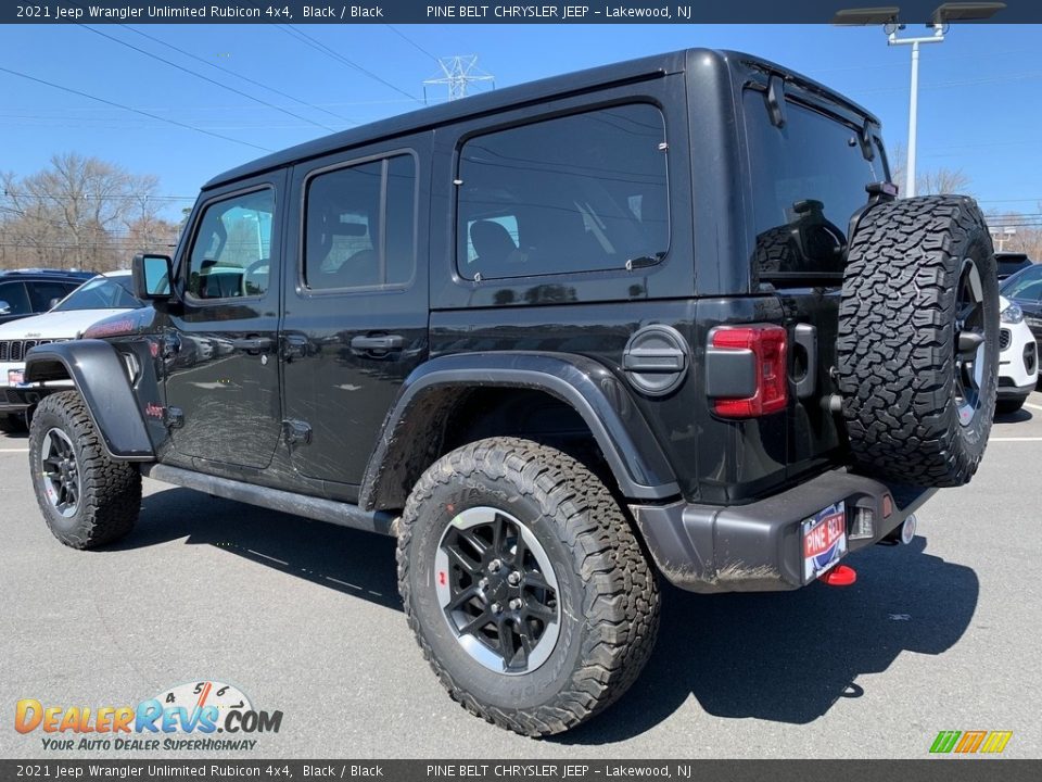 2021 Jeep Wrangler Unlimited Rubicon 4x4 Black / Black Photo #6