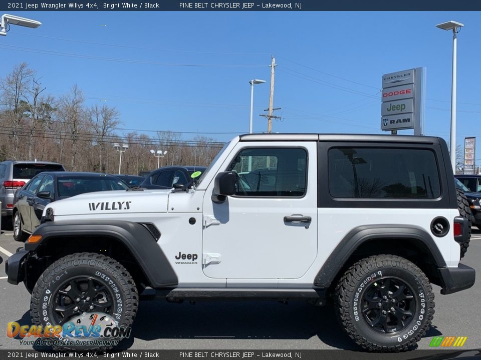 Bright White 2021 Jeep Wrangler Willys 4x4 Photo #4