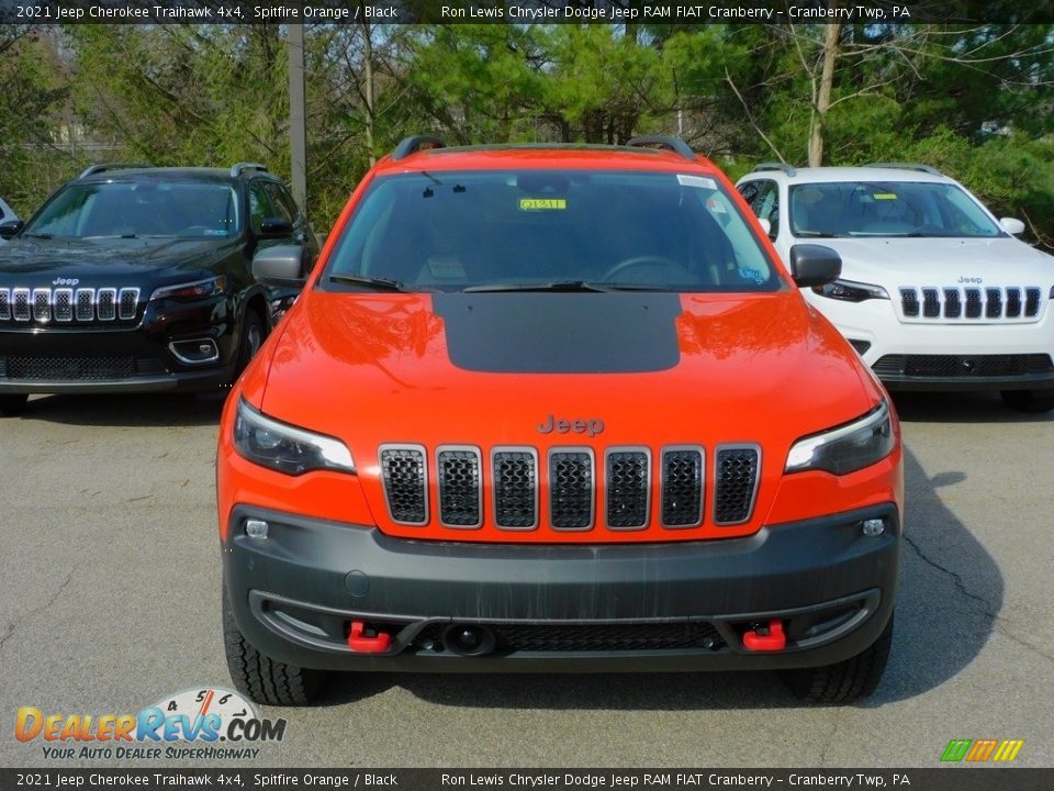 2021 Jeep Cherokee Traihawk 4x4 Spitfire Orange / Black Photo #2