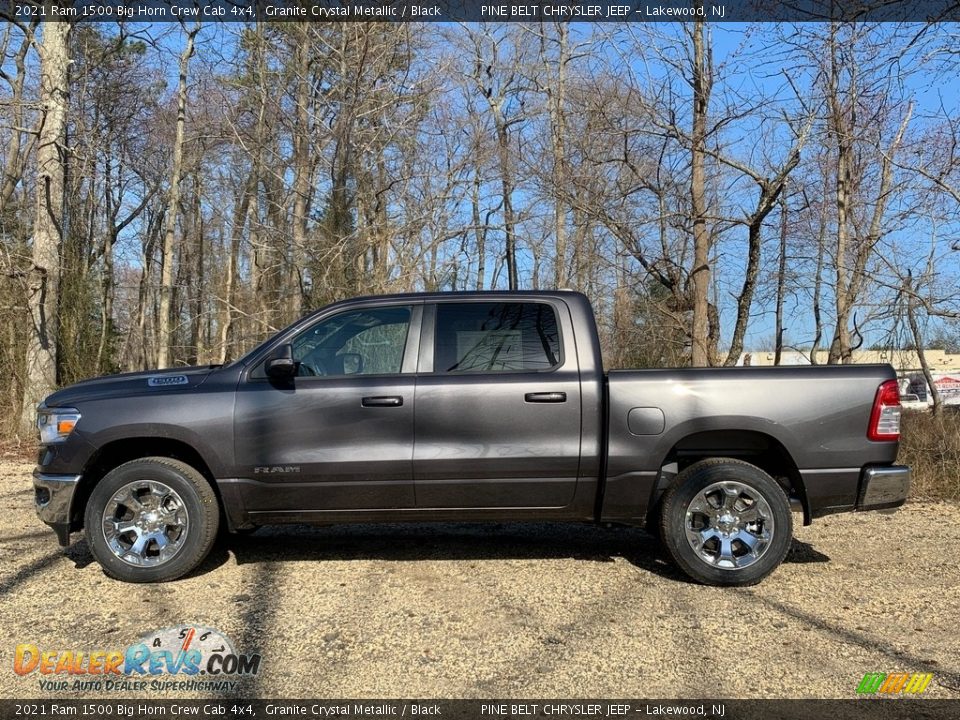 2021 Ram 1500 Big Horn Crew Cab 4x4 Granite Crystal Metallic / Black Photo #4