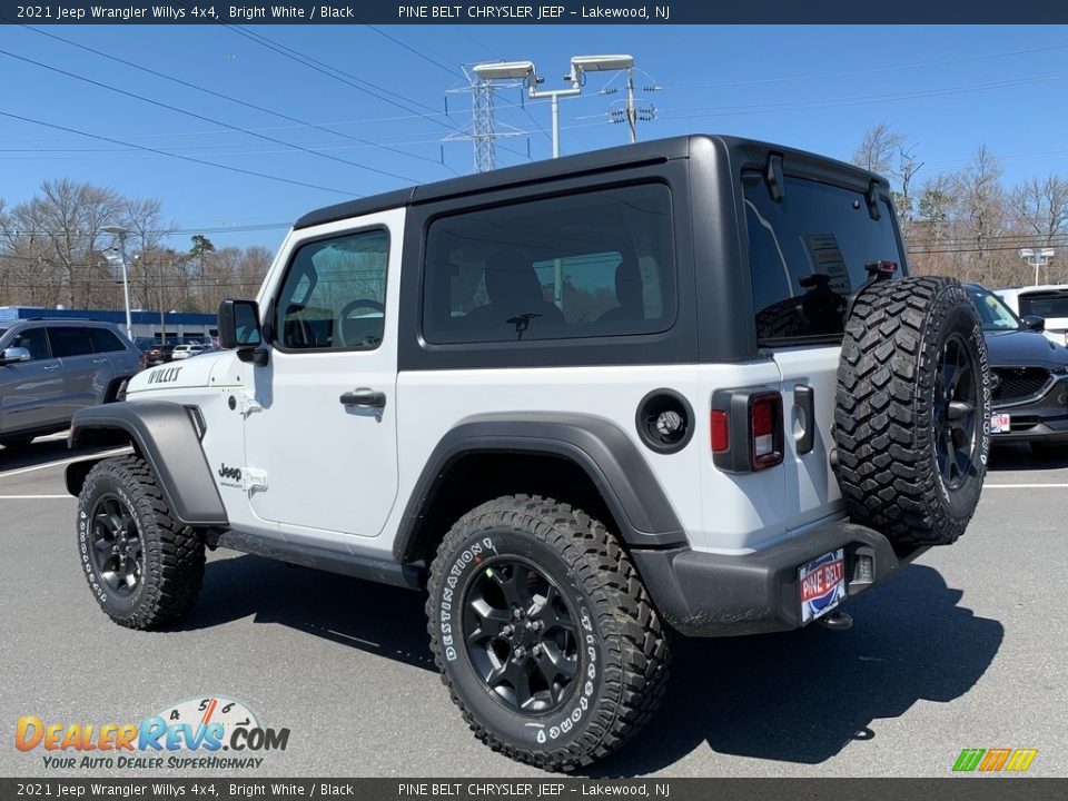 2021 Jeep Wrangler Willys 4x4 Bright White / Black Photo #6