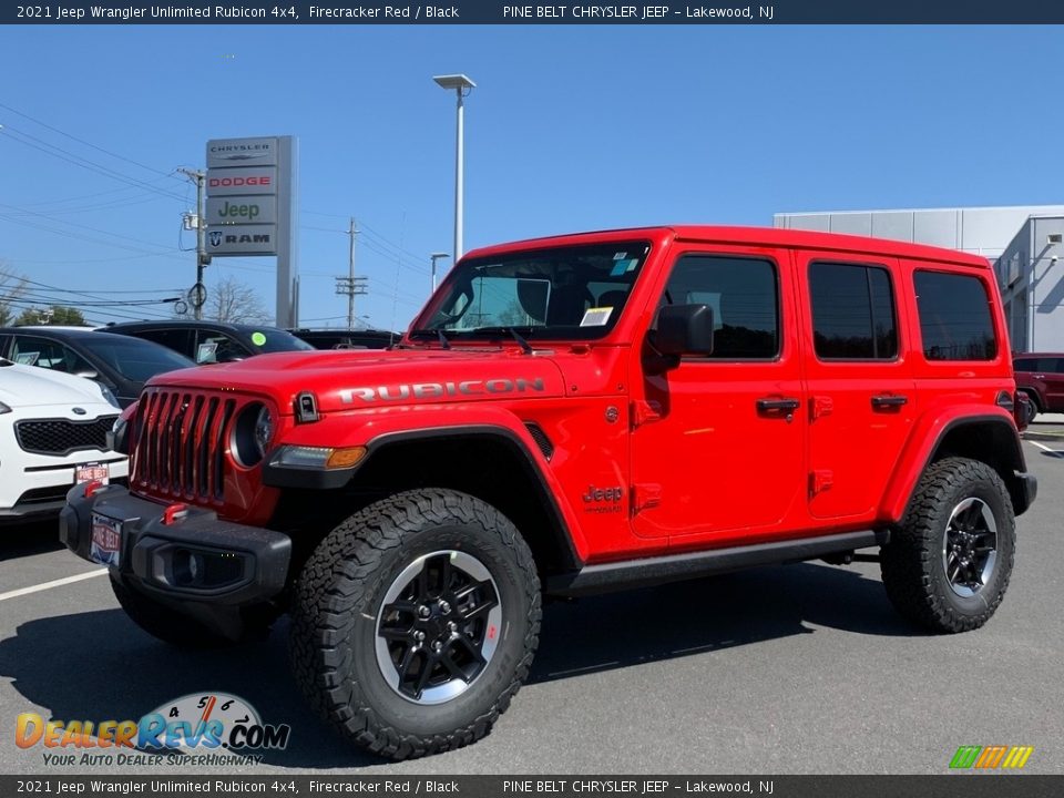 2021 Jeep Wrangler Unlimited Rubicon 4x4 Firecracker Red / Black Photo #1