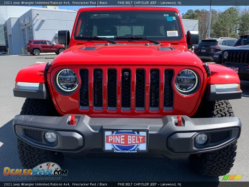 2021 Jeep Wrangler Unlimited Rubicon 4x4 Firecracker Red / Black Photo #3