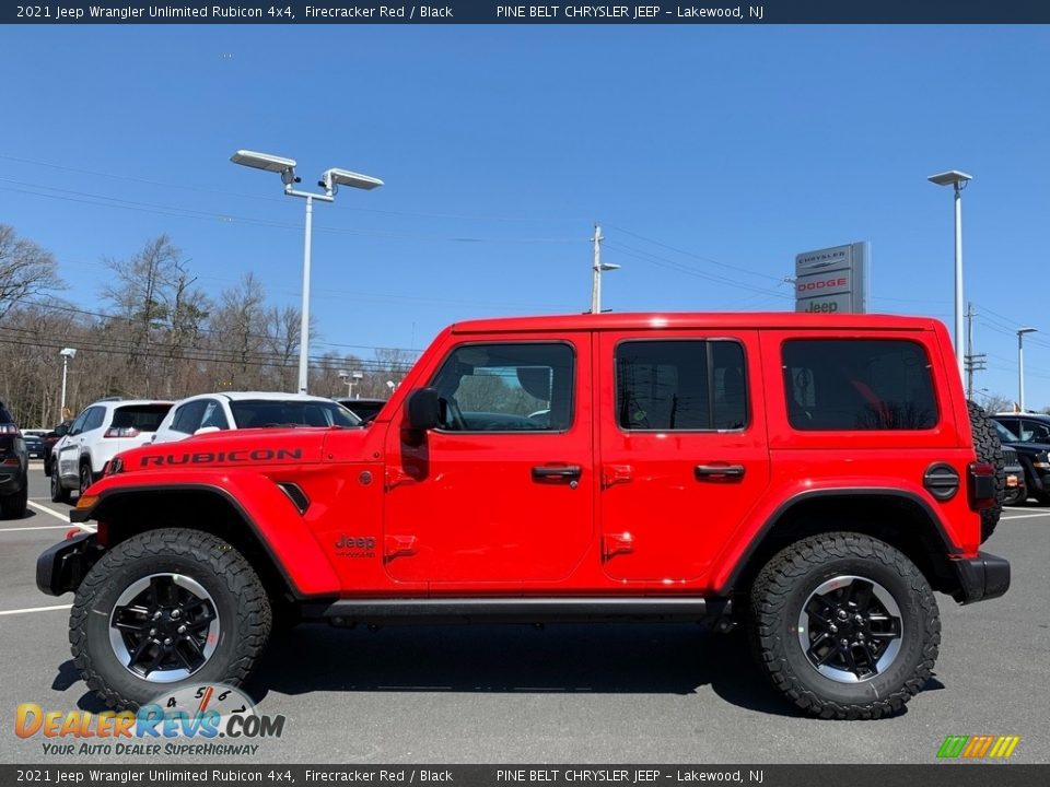 2021 Jeep Wrangler Unlimited Rubicon 4x4 Firecracker Red / Black Photo #4