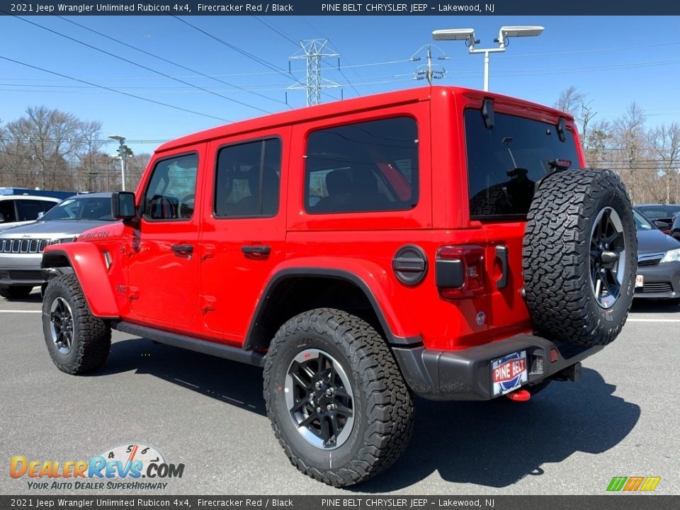 2021 Jeep Wrangler Unlimited Rubicon 4x4 Firecracker Red / Black Photo #6