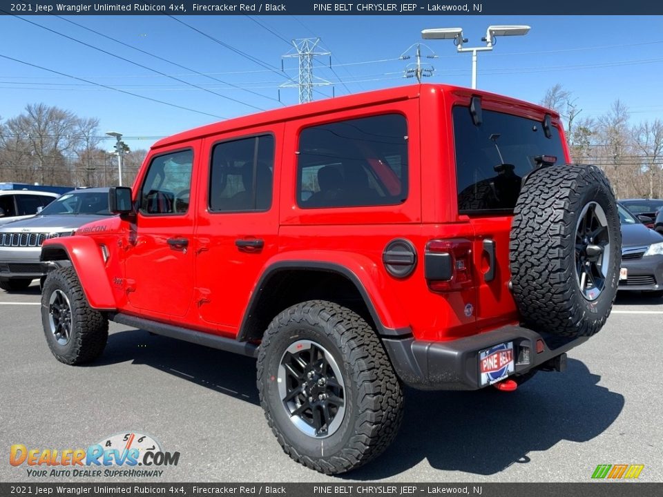 2021 Jeep Wrangler Unlimited Rubicon 4x4 Firecracker Red / Black Photo #6