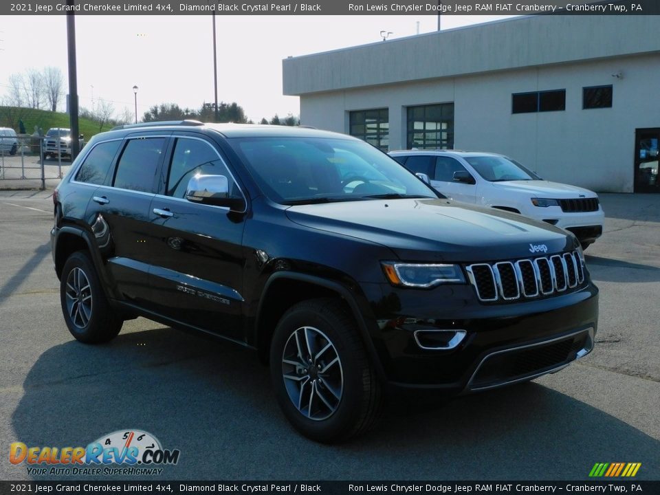 2021 Jeep Grand Cherokee Limited 4x4 Diamond Black Crystal Pearl / Black Photo #3