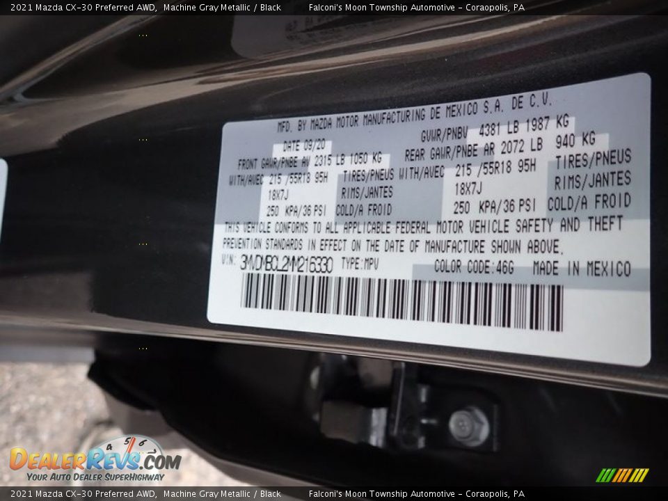 2021 Mazda CX-30 Preferred AWD Machine Gray Metallic / Black Photo #12