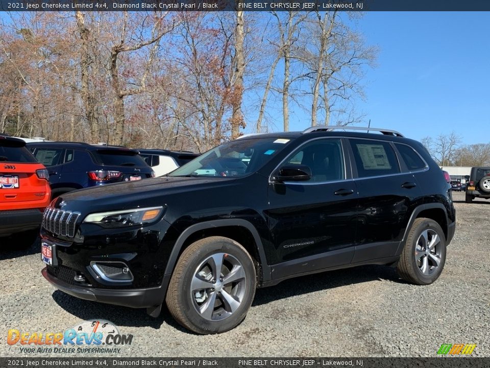 2021 Jeep Cherokee Limited 4x4 Diamond Black Crystal Pearl / Black Photo #1