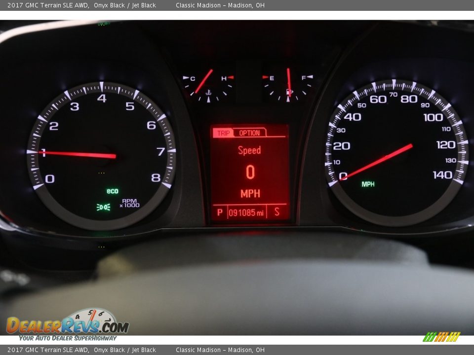 2017 GMC Terrain SLE AWD Onyx Black / Jet Black Photo #8