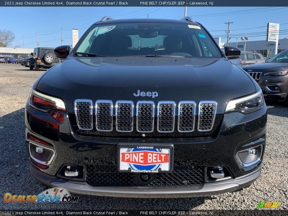 2021 Jeep Cherokee Limited 4x4 Diamond Black Crystal Pearl / Black Photo #3